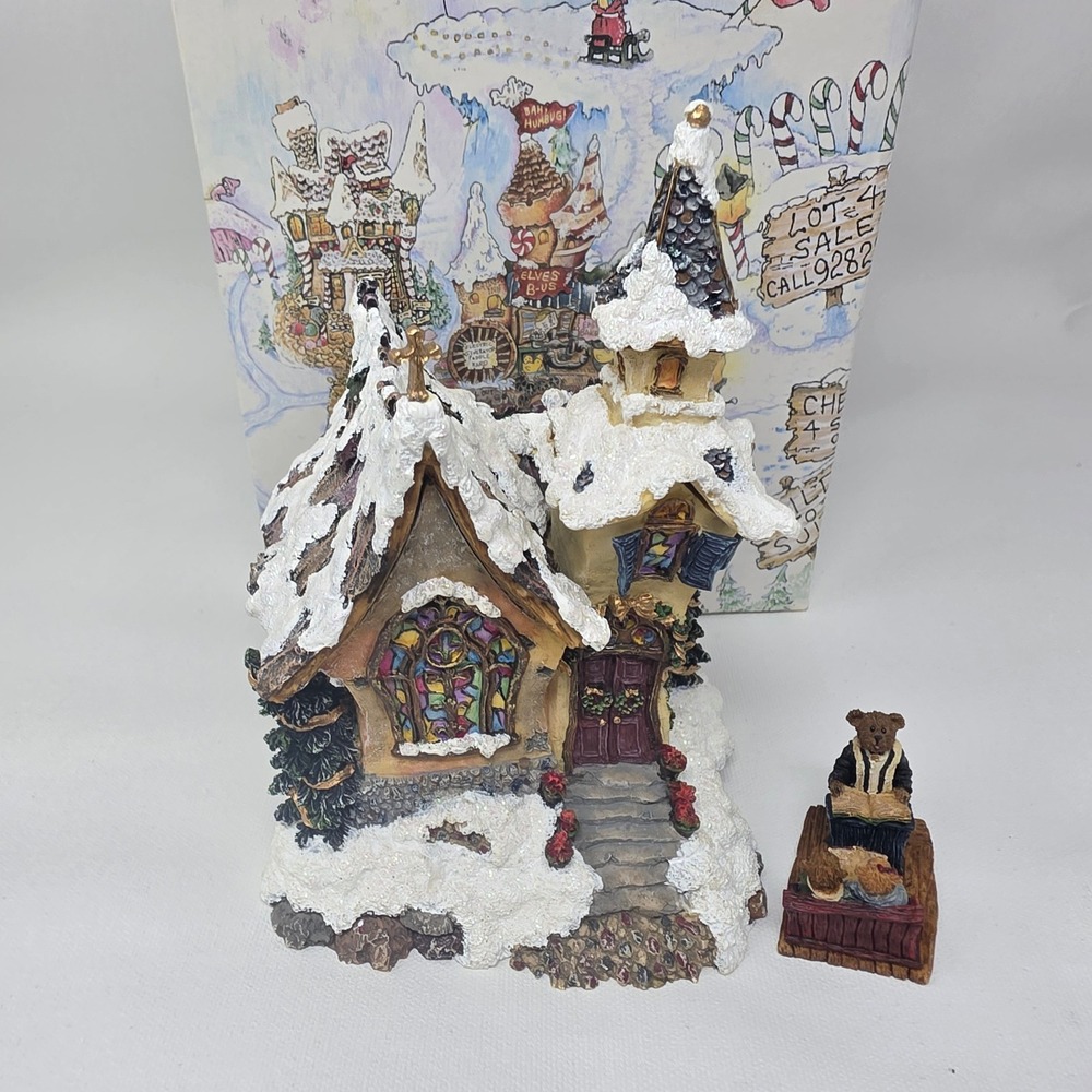Boyds Bearly Built Villages St Bearards Cathedral Christmas Decor